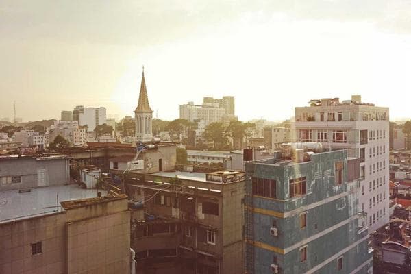 Family using internet